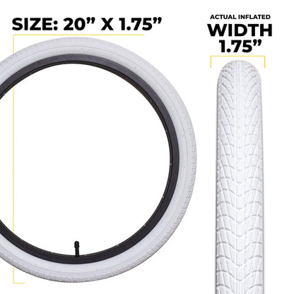 White 20x1.75” Tire