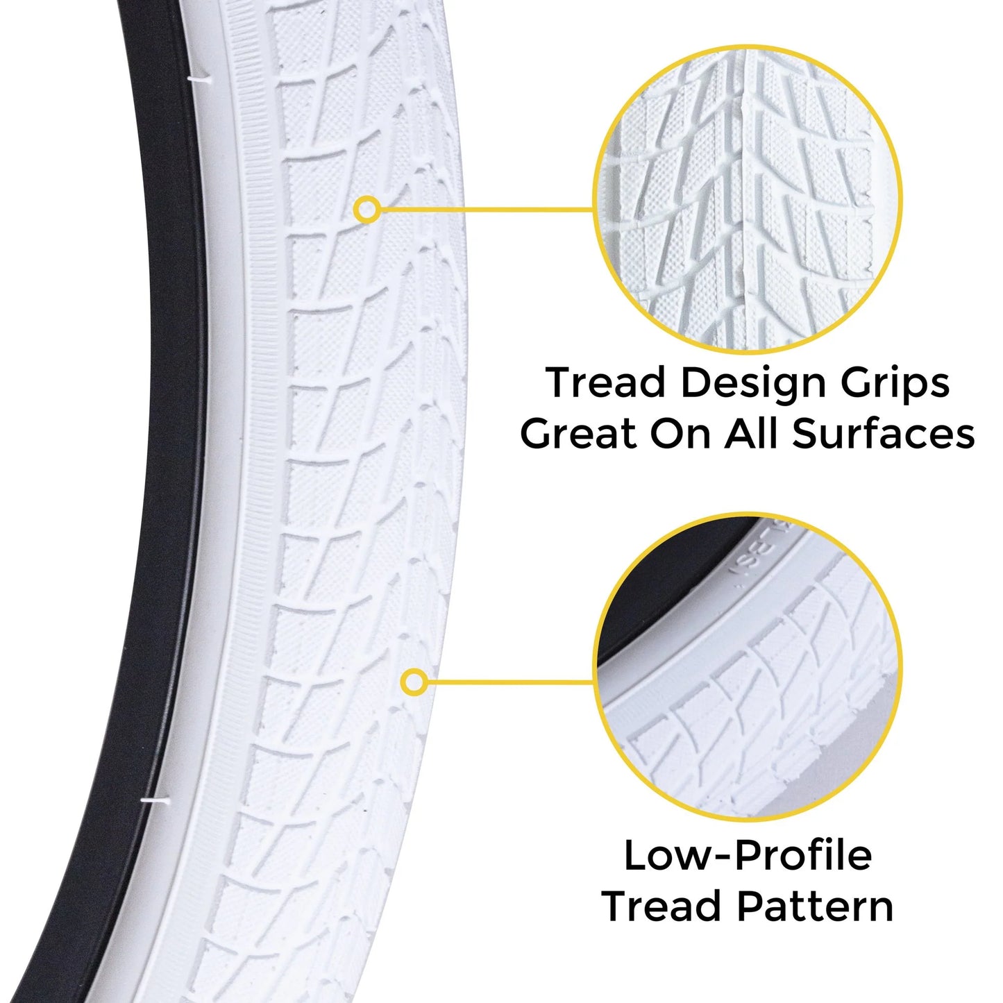 White 20x1.75” Tire
