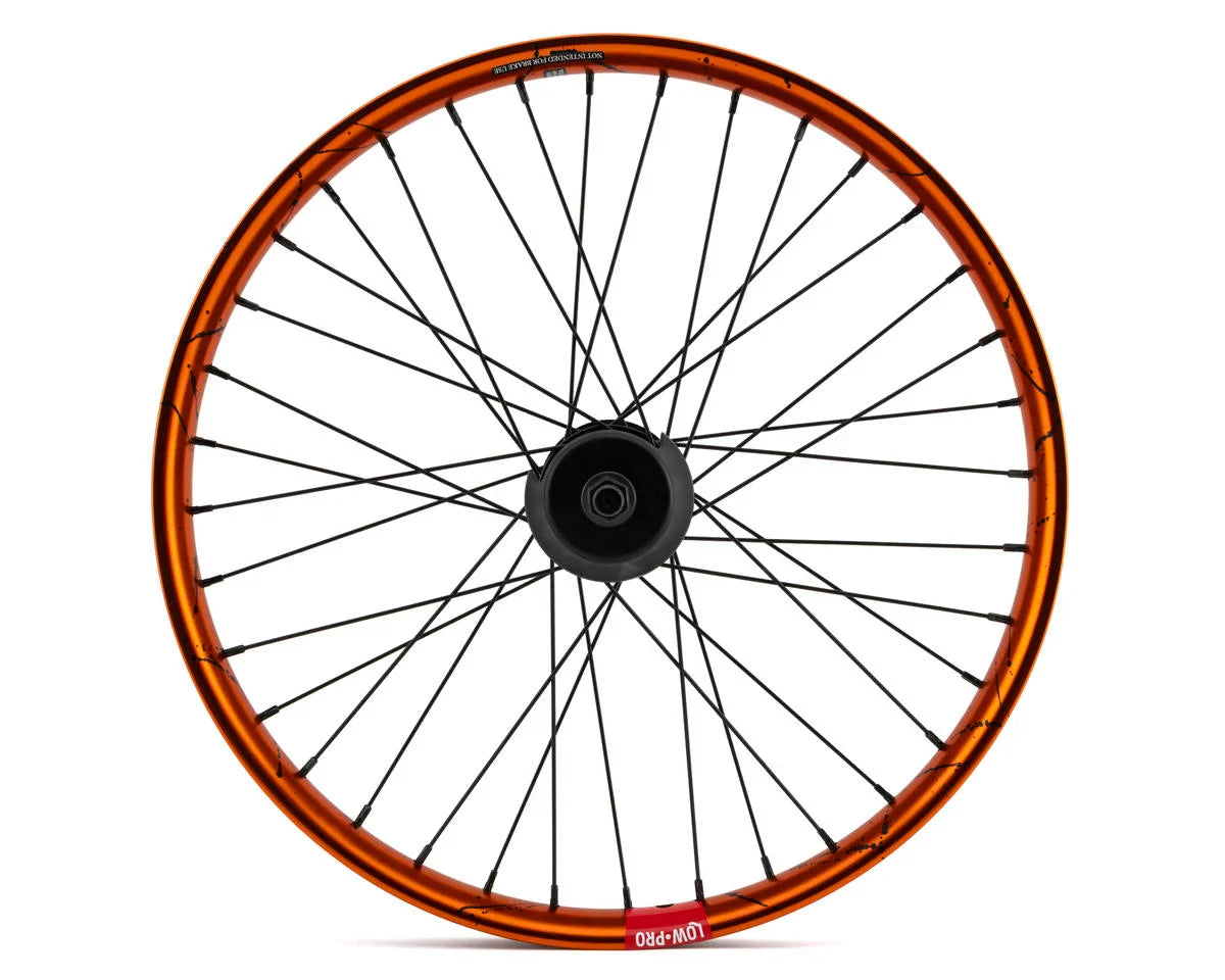 RAMPAGE PRO STREET REAR FREECOASTER WHEEL, ORANGE / BLACK SPLATTER